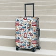 thumbnail image 5 of Uemuo London Symbols1 Printed Washable Luggage Cover - Fashion Suitcase Protector Fits 18-32 Inch Luggage -X-Large, 5 of 9