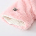 thumbnail image 6 of GYRATEDREAM Newborn Infant Baby Winter Warm Fleece Coat Boys Girls Cute Rabbit Ears Windproof Hooded Jacket Toddler Button Thicken Shawl Outwear Clothes for 0-18 Months, 6 of 8