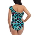 thumbnail image 5 of Honeii Leopard 1 for women's one-piece swimsuit featuring a chic one-shoulder design experience elegance and style in the water-Large, 5 of 6