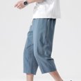 thumbnail image 4 of Viadha Men Cargo Pants Men's Fashion Drawstring Elastic Waist Pocket Casual Sweat Capris Pants, 4 of 5