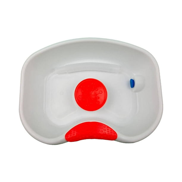 Lavabo de champú para cabecera, bandeja para lavar el cabello reutilizable con manguera de 70 cm, para cabecera de cama, dormitorio de casa, abuela po Blanco