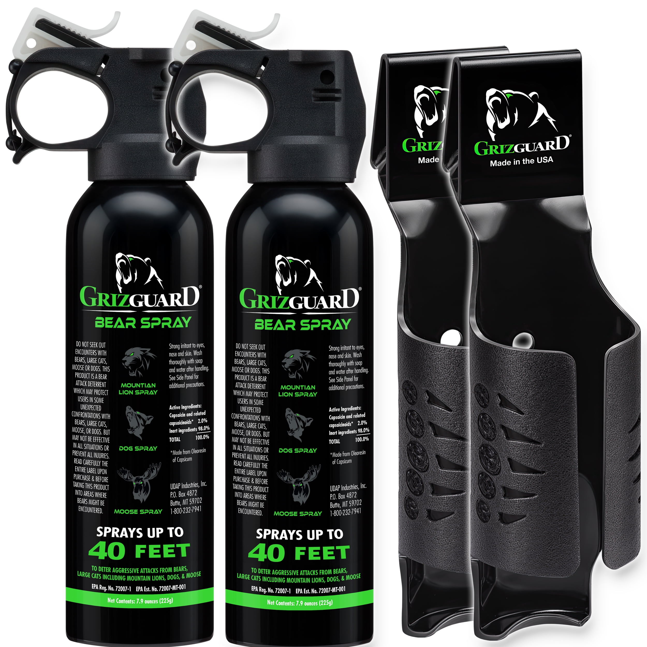 Griz Guard, Bear Pepper Spray with Holster, 9.2 oz, 260GG