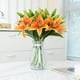 thumbnail image 4 of 16 Pcs Artificial Tiger Lily Real Touch Fake Easter Lily Flowers for Wedding Home Party Easter Decoration Plastic Lily Faux Flowers Orange, 4 of 4