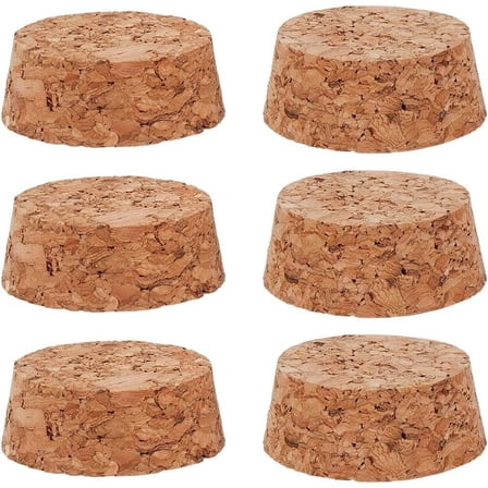 20Pcs 2 Sizes Cork Bottle Stoppers Tapered Cork Plugs Replacement Natural Soft Small Wooden Craft Wine Bottle Corks Lids for Wine Beer Bottle Glass Bottles Mason Jars 1.54x1.73x0.67inch 1set