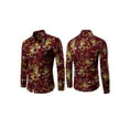 thumbnail image 3 of Seyurigaoka Men Chinese Dragon Print Blouse Long Sleeve Lapel Neck Shirt, 3 of 5