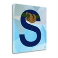thumbnail image 1 of Tangletown Fine Art 'S' by Aubree Perrenoud Graphic Art on Wrapped Canvas in Blue, 1 of 3