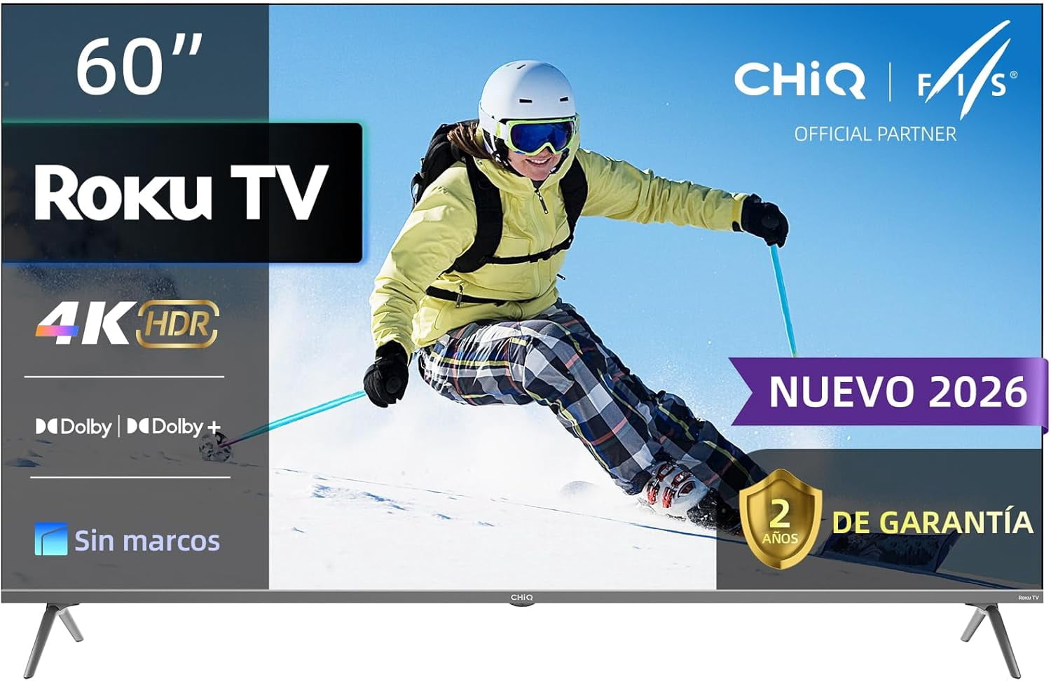 CHiQ TV 60 pulgadas 4K Roku TV LED 60U711VR