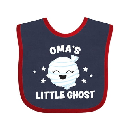 

Inktastic Cute Oma s Little Ghost with Stars Gift Baby Girl Bib