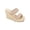 Beige, variant on NEW YORK Womens Black 1-1/2" Platform Braided Comfort Olivia Round Toe Wedge Slip On Espadrille Shoes 7 M