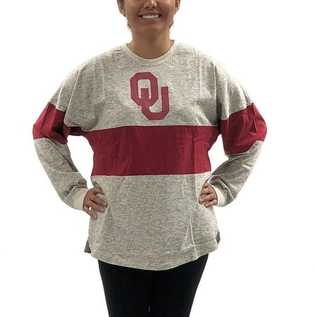 - Oklahoma Sooners OU Oversized Tee; Long Sleeve T - Shirt University Apparel Clothing