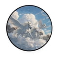 thumbnail image 2 of 36.2 Inch Round Floor Mat Flying Horses and Sheep Carpet Decor Rug for Living Room Bedroom, 2 of 6