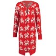 thumbnail image 2 of Women's Plus Size Long Sleeve Open Front Cardigans Soft Knit Ugly Christmas Sweater, 2 of 6