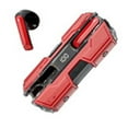 thumbnail image 2 of Semi in Ear Bluetooth Wireless Headset, Mechanical Wind Wireless Bluetooth Headsets, Bone Conduction Ear Buds with LED Display Charging Case,Super Long Standby Elegant Appearance(Red), 2 of 7