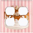 thumbnail image 3 of Metal Light Switch Plate Cover Layered Caramel Cake Striped Wallpaper Pink CAK057, 3 of 13