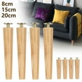 thumbnail image 4 of HOTBEST 4 Set Wooden Furniture Legs Kit 8/15/20cm Height Replacement Furniture Feet Heavy Duty Table Legs Straight Sloping Sofa Legs with Screws for Home Office Sofa Couch Chair Bed Table Cabinet, 4 of 11