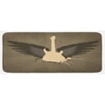 thumbnail image 1 of Modern Kitchen Mat, Music Theme Rock Talent Wings Guitar Instrument Art Print, Plush Decorative Kitchen Mat with Non Slip Backing, 47" X 19", Charcoal Grey Mustard, by Ambesonne, 1 of 1