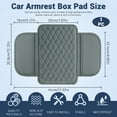 thumbnail image 2 of Gray Car Console Cover, Leather Car Center Console Cushion Pad with Sided Pockets, Protective Car Armrest Cushion for Most Kinds of Vehicles Interior Accessories, 2 of 7