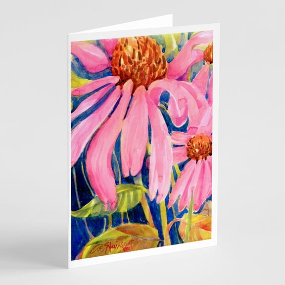 Flower - Coneflower Greeting Cards and Envelopes Pack of 8