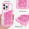 thumbnail image 5 of YUNOVA for iPhone 14 Plus Case Glitter Floating Liquid Shiny Quicksand Case for Women Girls Heavy Duty Shockproof Protective Case Hard PC Bumper Soft TPU Cover for iPhone 14 Plus, 5 of 7