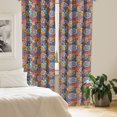 thumbnail image 2 of Ambesonne Mandala Curtains, Ethnic Folk Round Flowers, Pair of 28"x95", Multicolor, 2 of 5