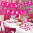 thumbnail image 5 of Pink Doll Themed Let's Go Party Banner Hot Pink Bachelorette Party Decorations Star Shaped Banner Garland Cute Photo Backdrop for Girls Women Bachelorette Birthday Party Decor Supplies, 5 of 8