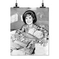 thumbnail image 2 of Print: Care Worker Sits Behind Large Stack Of Mail, 1963, 2 of 4