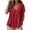 #0109-Wine, variant on Uootdi Boho Tops for Women Deep V Neck Short Sleeve Side Hollow Stitch Detail Plain Peplum Tops for Women Relaxed Fit Vacation Airy Womens Tees