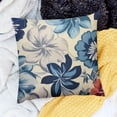 thumbnail image 2 of Throw Pillow Covers Home Decor Navy Blue Spring Flower Boho Vintage Tribal Pillow Cases Decorative Outdoor Cushion Couch Sofa Pillowcases, 2 of 5