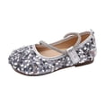 thumbnail image 2 of Huanglei Party Flats Shoes ,8.5 Little Kid ,Silver, 2 of 4