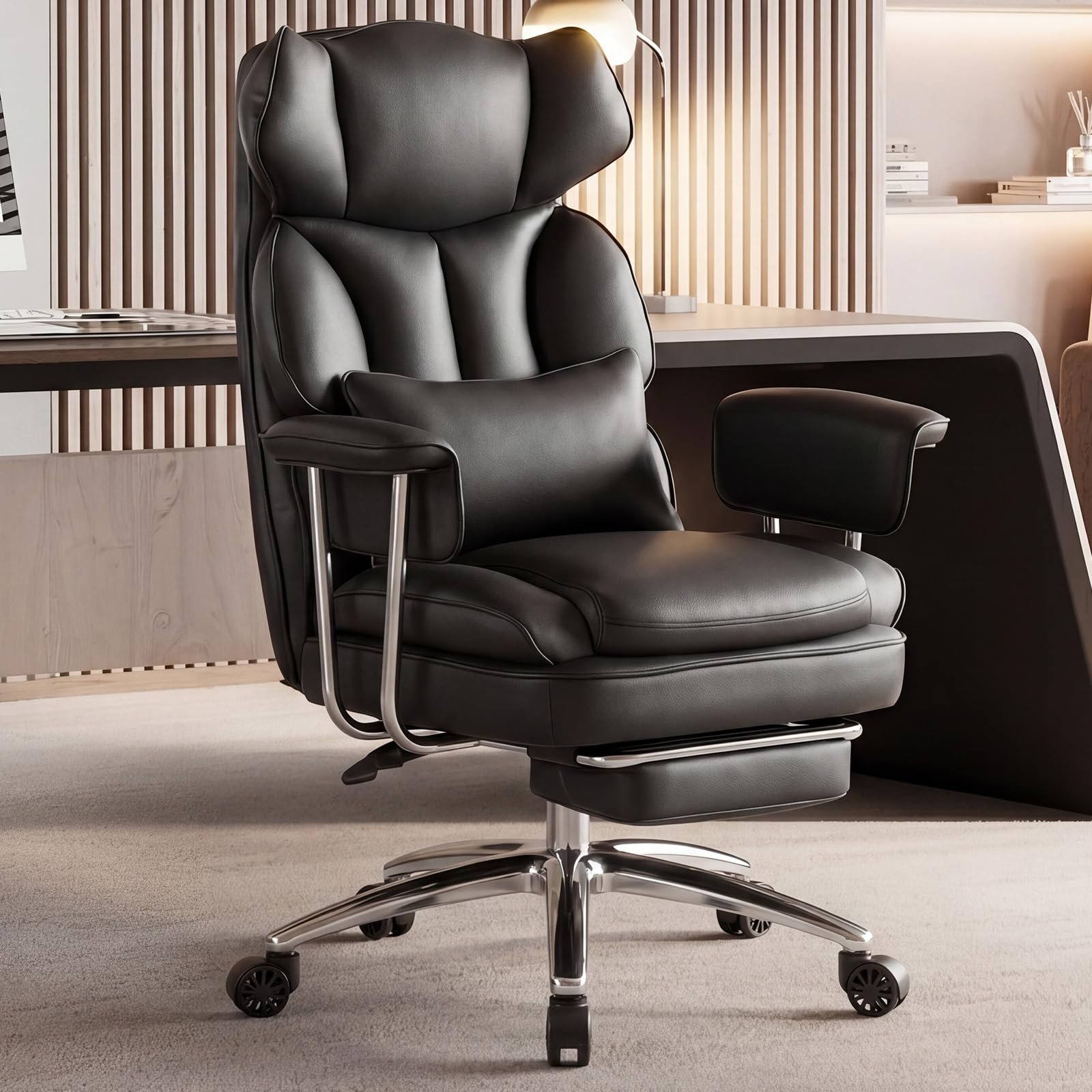 black ergonomic executive office chair product