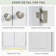 thumbnail image 6 of Holaki Triangle Bathroom Storage Floor Cabinet, Freestanding Cabinet with Doors and Shelves, White, 6 of 8