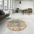 thumbnail image 3 of Ahgly Company Indoor Square Abstract Sage Green Oriental Area Rugs, 4' Square, 3 of 6