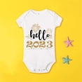 thumbnail image 2 of Gibobby Ropa Para Bebe Mi primera ropa de Año Nuevo para recién nacidos, bebés, niños y niñas, trajes de Año Nuevo, pantalones cortos con estampado de letras (Blanco, 18-24 Meses), 2 of 5