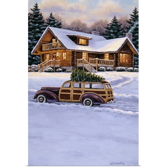 Great BIG Canvas | "Log Cabin" Art Print - 20x30