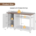 thumbnail image 3 of 55-75 Gallon Fish Tank Stand with Power Outlet & Adjustable Shelf, Heavy Duty Aquarium Stand with Cabinet Storage for Fish Tank, Turtle Tank, Reptile Terrarium, 1000LBS Capacity, White, 3 of 8