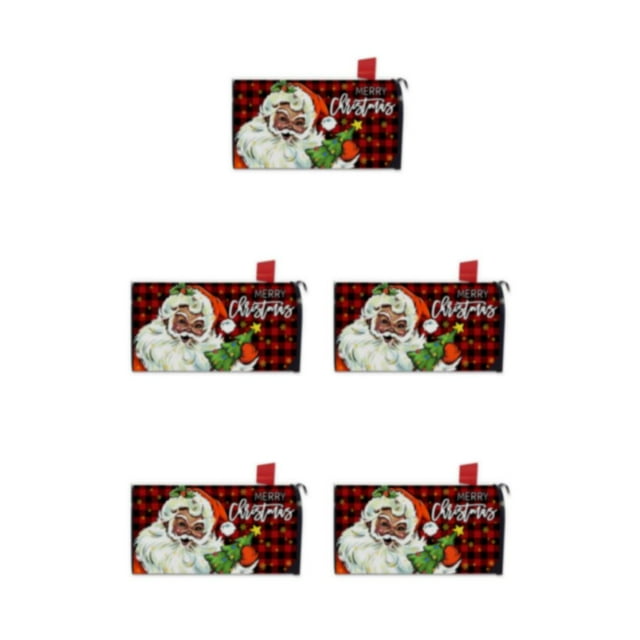 relayinert Add Holiday Cheer To Mailbox Christmas Deer Pattern Sleeve Easy To Couch Cover YTYH2309049 5Set