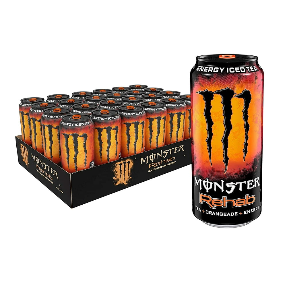 Monster Rehab Tea + Orangeade + Energy, Energy Iced Tea, 15.5 Ounce