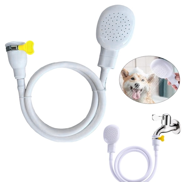 Easy-Connect Shampoo Shower Head with Quick-Connect Faucet Shower Head,Portable Rubber Hose Spray 1.3 Pet Shower Sprayer Hand Held Hose Tub Spray Attachment for Washing Pet Shower