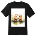 thumbnail image 2 of Plus Size Shirt for Women Oversized Black Tops for Women Short Sleeves Shirt for Women Cute Otter2 T Shirt Crewneck Shirt for Women M, 2 of 5