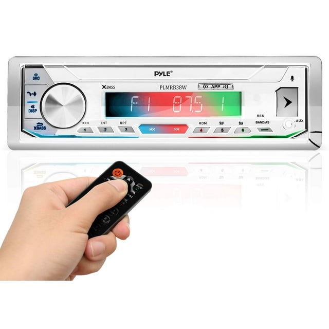 Receptor estéreo marino Pyle PLMRB39W AM/FM/MP3/USB/AUX