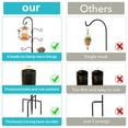 thumbnail image 3 of 92" Shepherds Hooks for Outdoor 2pack, Bird Feeder Poles with 4 Hooks, Shepherds Hook for Bird Feeders Outside with Base, Garden Pole for Hanging Plant Baskets, Weddings Decor, 3 of 8