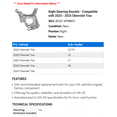 thumbnail image 2 of Right Steering Knuckle - Compatible with 2024 - 2025 Chevy Trax, 2 of 2