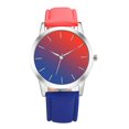 thumbnail image 1 of Montre à Quartz Rayée Creative Montre en Cuir avec Bracelet, 1 of 2