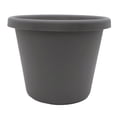 thumbnail image 1 of The HC Companies 14 Inch Round Classic Planter, Plastic Plant Pot, Warm Gray, 1 of 2