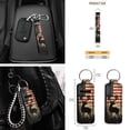 thumbnail image 7 of Yuyamidu Deer Car Seat Cover Set with Auto Steering Wheel Cover American Flag Seat Belt Strap Cover Cup Holder Rear View Mirror Cover Car Sun Shade Handbrake Cover Set Keychain 16 PCS, 7 of 7