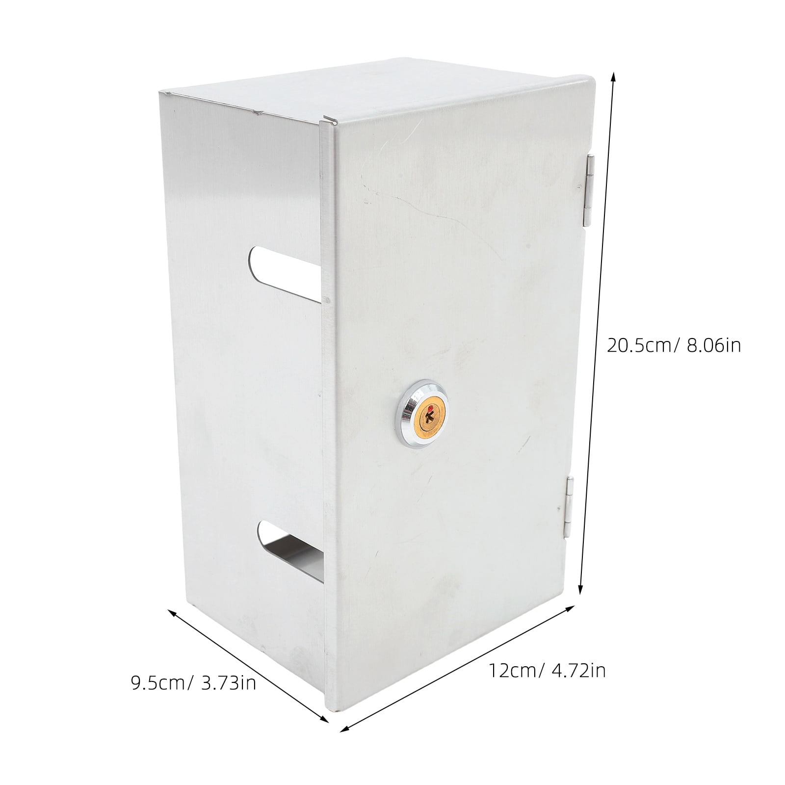 Baluue Weatherproof Stainless Steel Electrical Outlet Socket Protector Box with Lockable Cover for Outdoor Use