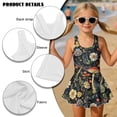 thumbnail image 6 of Xoenoiee Mushroom Dragonfly Daisy Flower Print Girls Swim Dress Sleeveless Swimwear One Piece Swimsuit with Skirt, UPF 50+ Toddler Kids Bathing Suit for Beach, Size 3-4 Years, 6 of 7