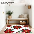 thumbnail image 3 of ODIKA 6'x9' Machine Washable Non-Slip Area Rug, Poinsettia Bloom Starter for Beginner Fiber Arts Enthusiasts High Traffic Rug with Pad, Red, 638054, 3 of 8