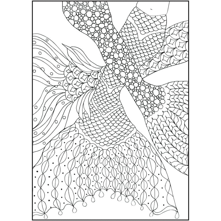 Cra-Z-Art Timeless Creations Coloring Book, Magical Mermaids, 64 pages 