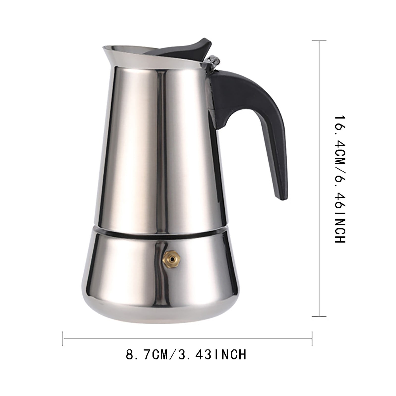 Adzgya Glass&Bottle Stainless Steel Stovetop Coffee Maker Pot For Induction Electric Ceramic Stove